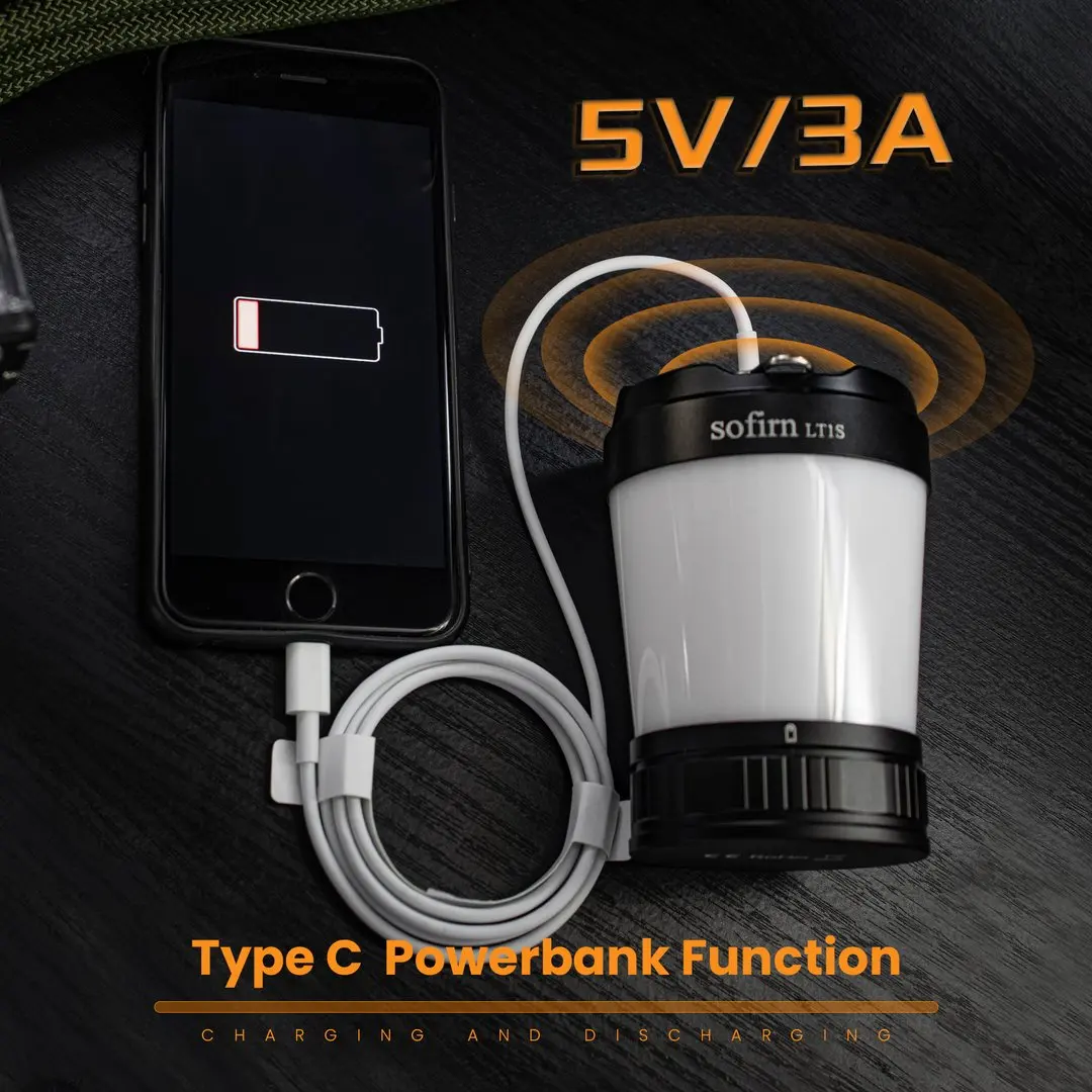 Sofirn-LT1S USB c充電式キャンプライト、強力なトーチ、リバーチャージ付きポータブル緊急ランタン、21700、2700k-6500k