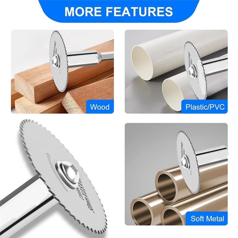AT29-HSS Small Cutting Discs For Rotary Tools, Inside PVC Pipe Cutter, For Rotary Drill Saw Blades, 6 PCS Mini Circular Saw Blad