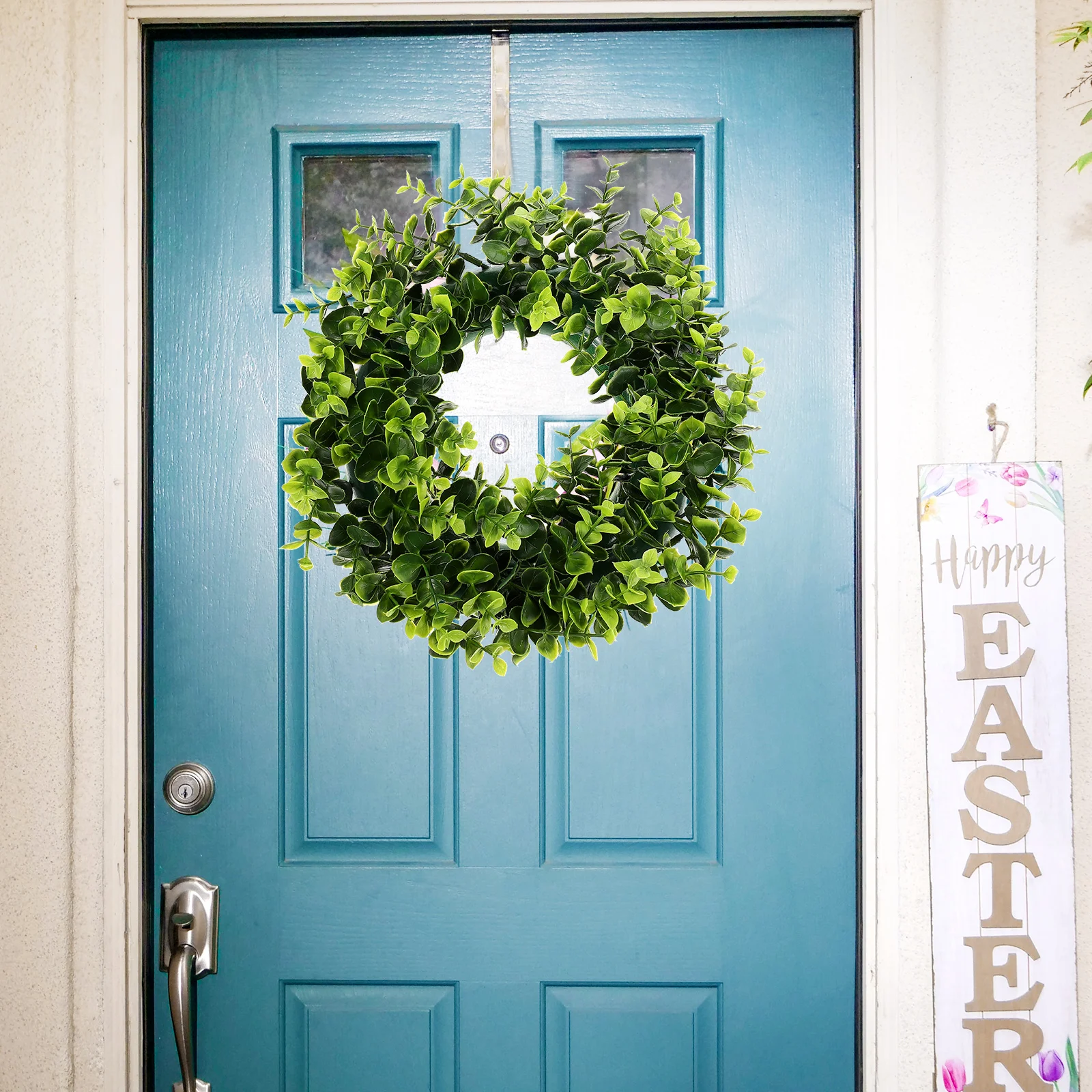 

Eucalyptus Leaf Wreath Exquisite Realistic Texture Hanging Door Wall Decor Simulation Party Outdoor