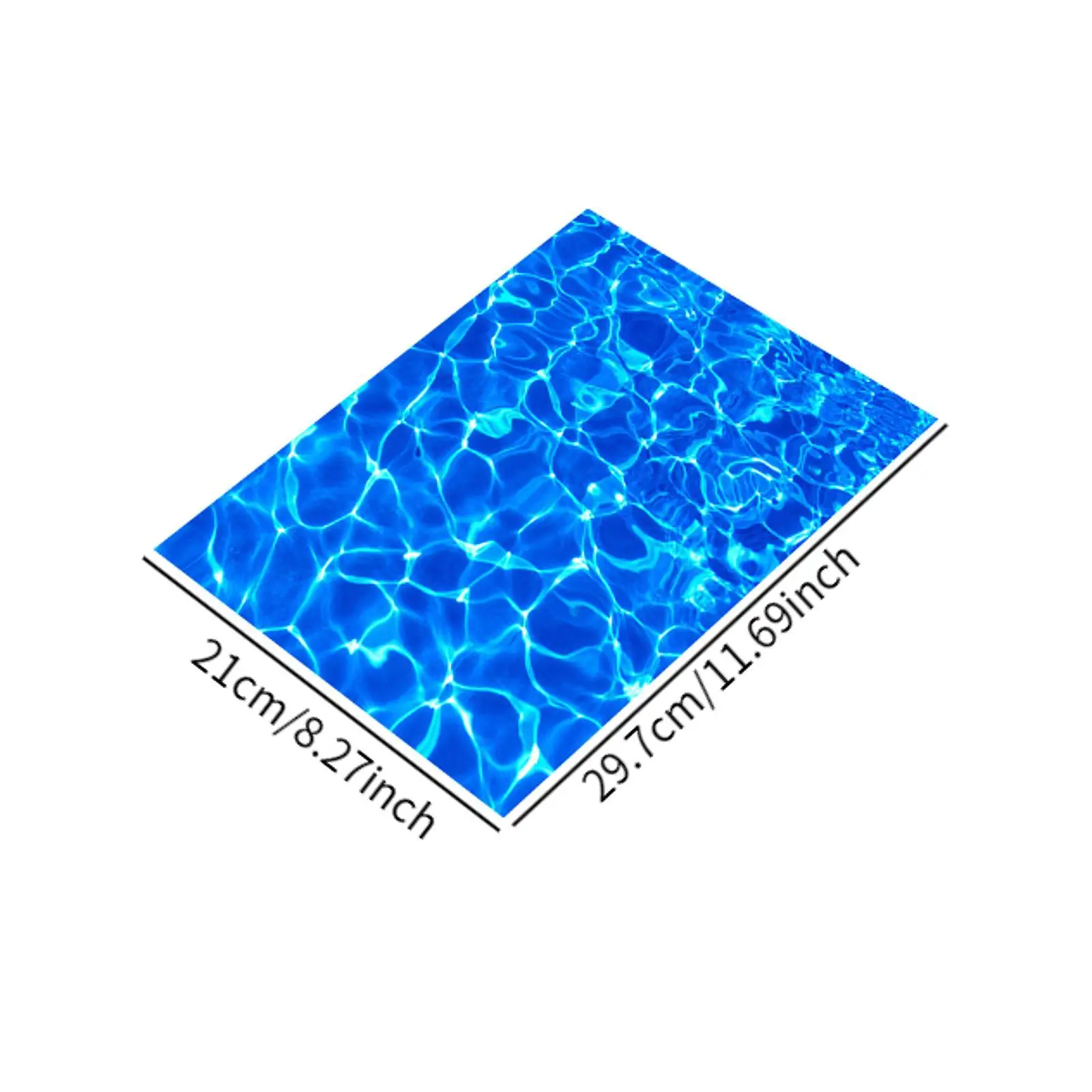 Water Ripple Wave Sticker Self Adhesive DIY Waterscape Decor Wall Decal Removable for Swimming Pools Home Rooms
