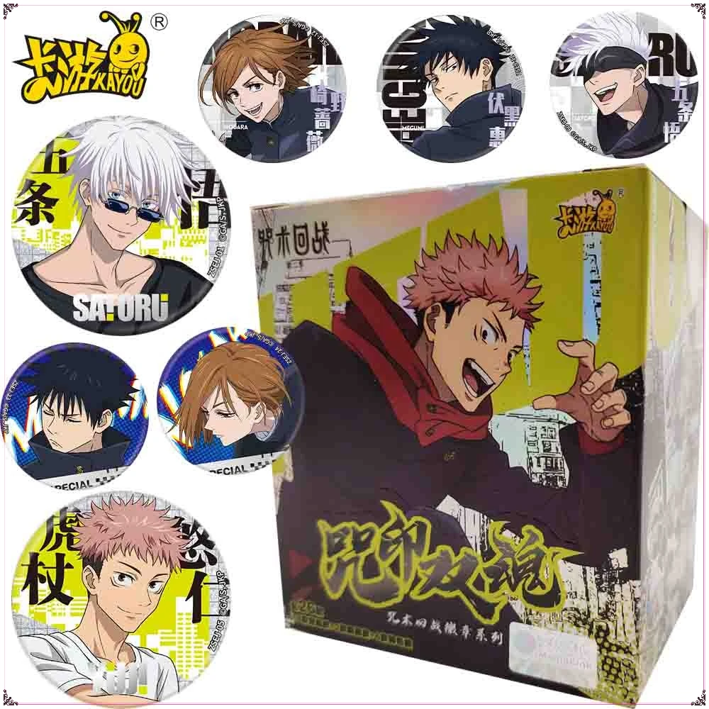 

KAYOU Original Jujutsu Kaisen Cartoon Cosplay Customized Badge Round Brooches Backpack Accessories Friends Fans Halloween Gifts