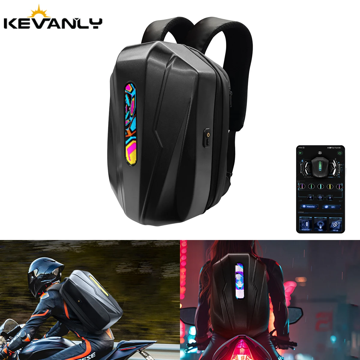 LED Display Backpack APP Control Laptop Backpack Business Travel Men DIY Smart Backpack School Woman Motorbikes Outdoor Backpack