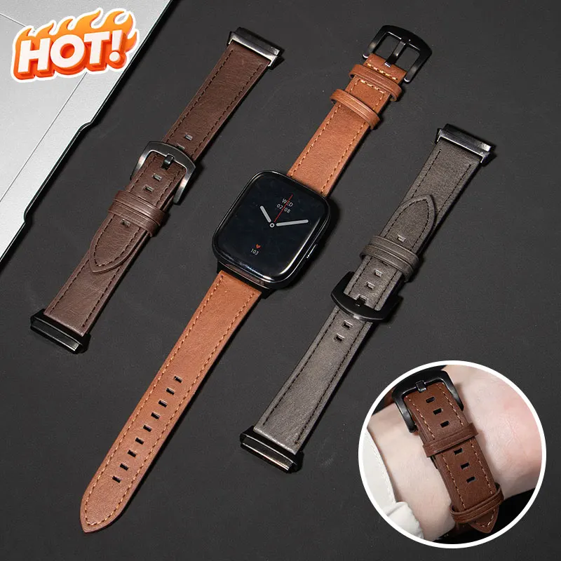 Schlankes Lederarmband für Redmi Watch 3 Active/Lite/Youth Edition, Business-Ersatzband für Redmi-Armband, Armband-Zubehör