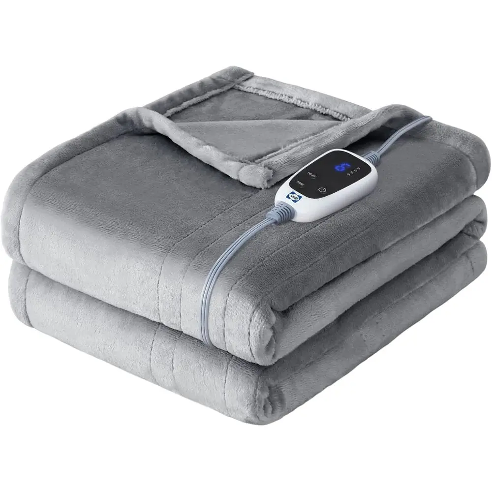 

Heated Throw Blanket, lannel Electric Blanket Throw with 6 Heating Settings & 2-10 Hours Auto Shut O, ast Heating & hine Washabl