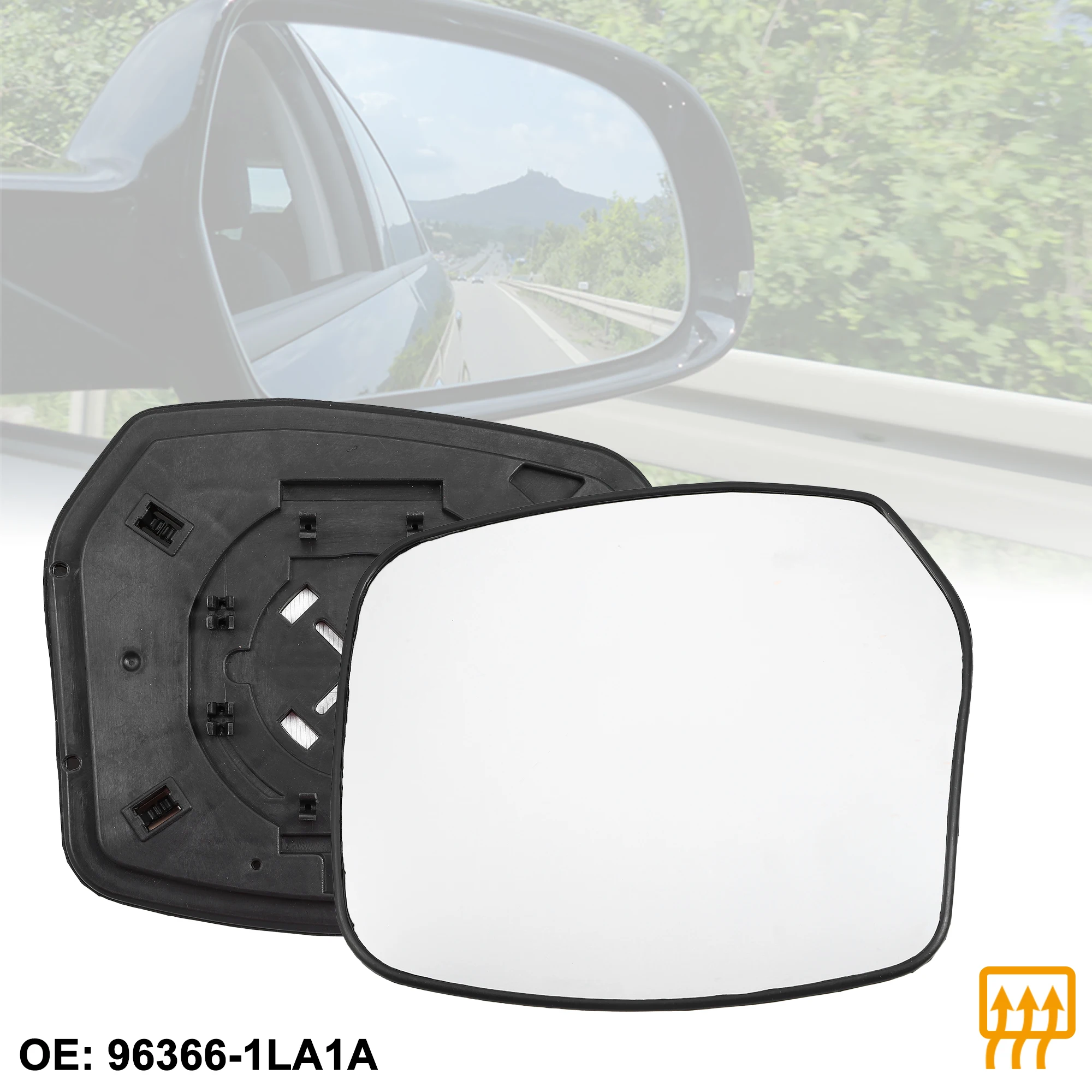 Uxcell Car Rearview Driver Side Heated Mirror Glass W/ Backing Plate for INFINITI QX56 for Nissan Armada 2017 Exterior Parts