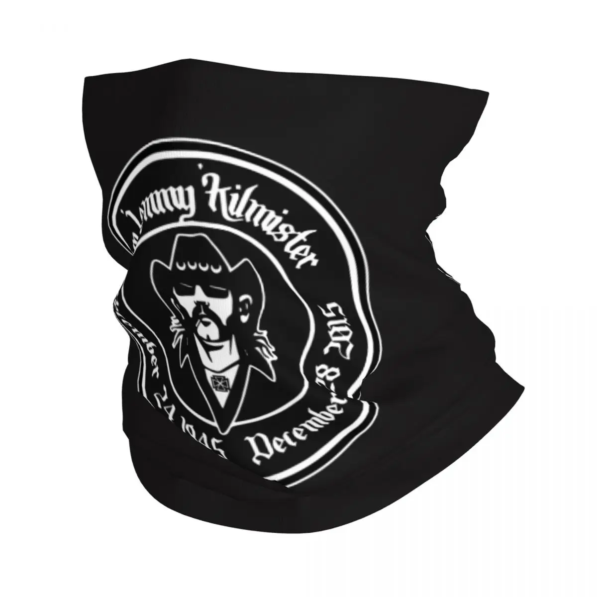 Custom Rock Star Lemmys Bandana Neck Warmer Men Women Winter Ski Tube Scarf Gaiter Face Cover