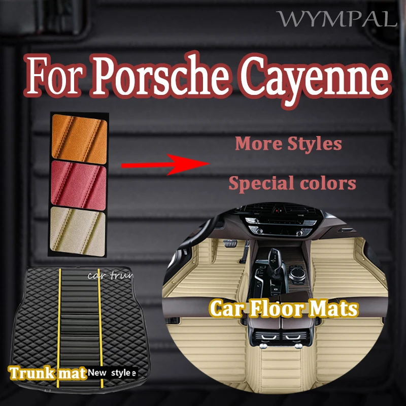 

Luxury Custom Car floor mats for Porsche Cayenne 2006 2007 2008 2009 2010 auto foot Pads automobile full accessories