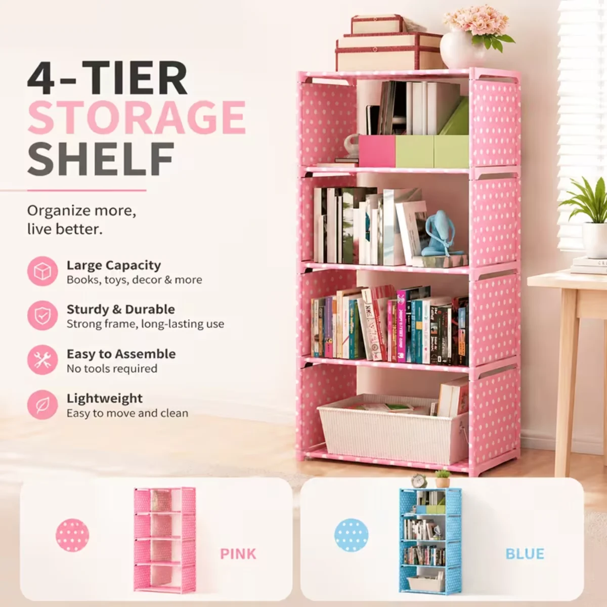 Bookshelf Modern Wall Mounted Book Display Rack Easy Assembly Multi Layer Bookcase Organizer for Books Small Items Shelf Home Library Room Decoration