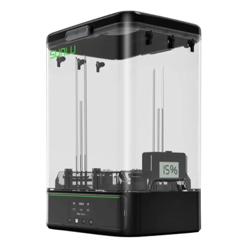 SUNLU SP2 Suszarka do filamentu, 70 ° C w 15 minut, drukowanie 3D pasuje do szpul o wadze 2x1kg/1x3kg, 1.75-2.85mm. Inteligentna kontrola temperatury, silikonowa uszczelka — zdjęcie produktu 7