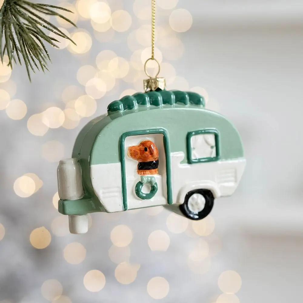 جديد الأخضر عيد الميلاد شنقا الديكور البلاستيك الدب سانتا شجرة عيد الميلاد زخرفة DIY قابلة لإعادة الاستخدام عيد الميلاد الحلي لعيد الميلاد #6