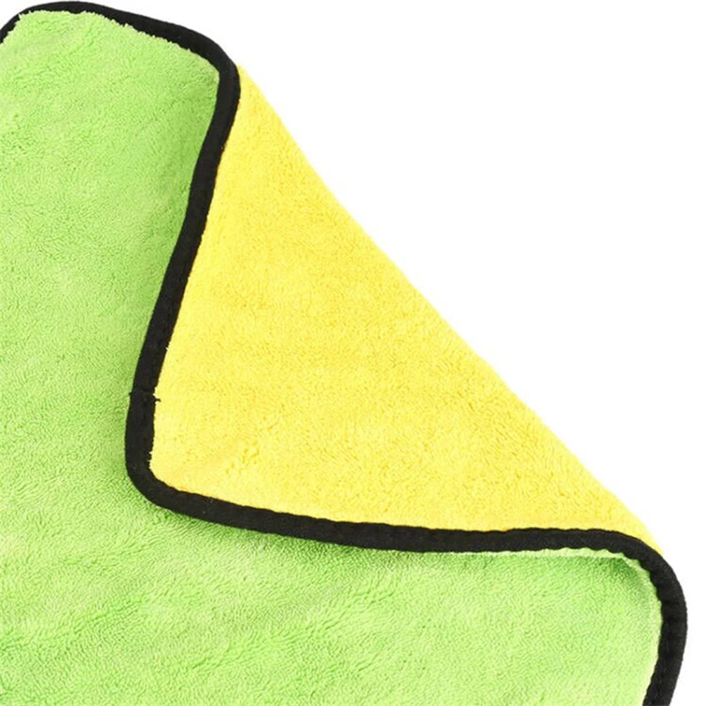 

2pcs Thickened Cleaning Cloth 40X30Cm Double-Sided Microfiber Absorbent Tear-Resistant Hanging Loop For Dish Wash Car Wash