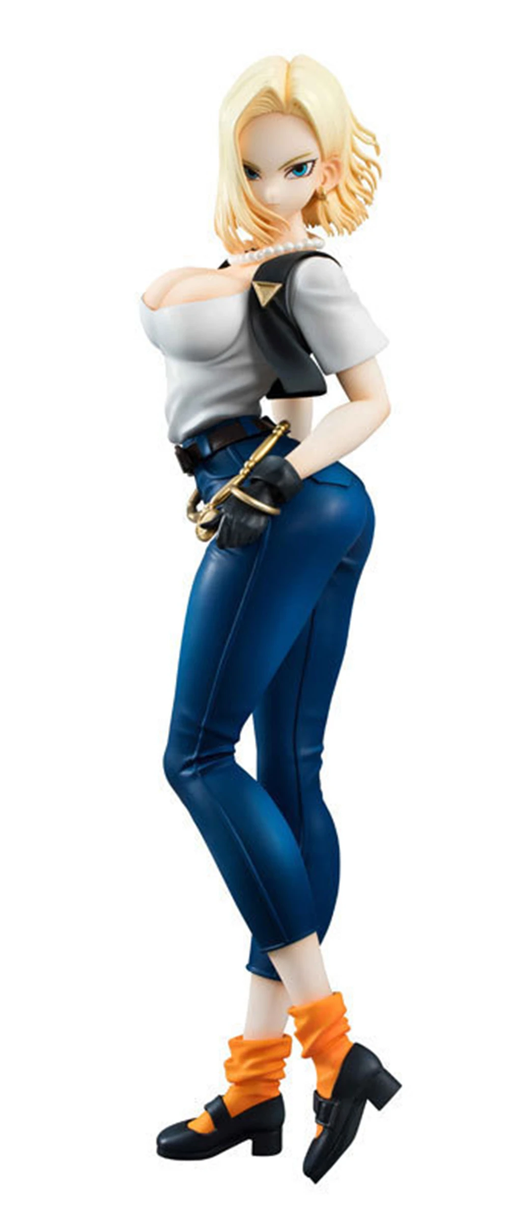 Figuras de acción de Dragon Ball Gals, juguetes coleccionables de PVC, modelo de estatua de juego de chicas Sexy, regalos de muñecas, lindo Anime, Android n. ° 18 Ver.II Lazuli