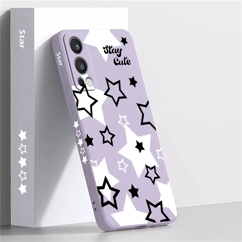 Phone Case For OnePlus Nord 2 3 CE2 Lite Anti-knock Soft Cover One plus 9 9R 8 7 7T Pro Ace 2V Soft Liquid Cute Star Coque Cases