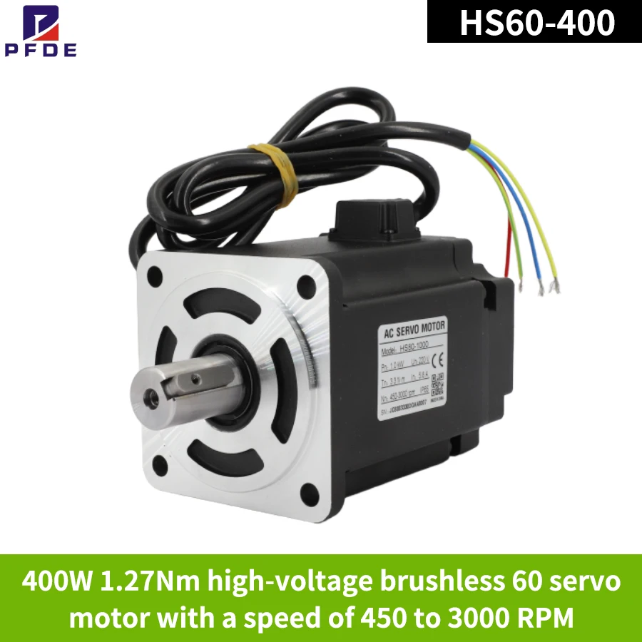 400Wt  1.27N.m High Voltage Brushless 60st Servo Motor HS60-400 Speed Control Motor 450 To 3000rpm  only motor