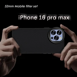 Mobile Photography Filter Fully Protected Leather Phone Lens Case for iPhone 16 Pro Max Single shot camera CPL VND Starlight