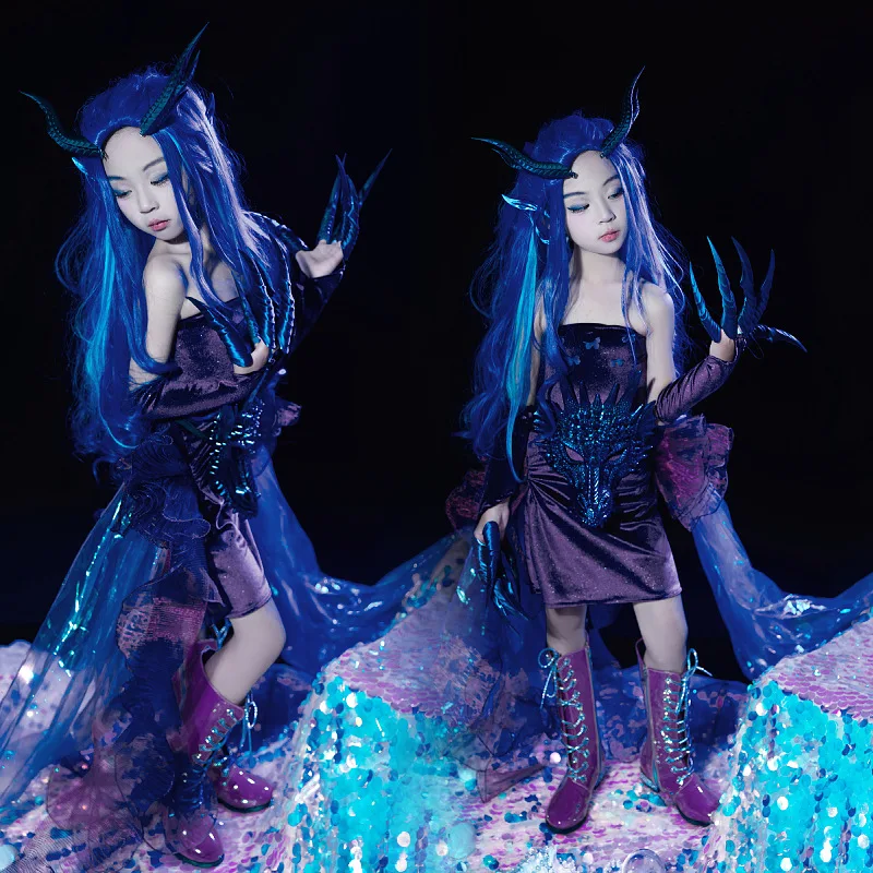 

Ao Run Children's Performance Clothing Cos Dragon Theme Nezha Model Catwalk Xihai Dragon King Aunt Clothing