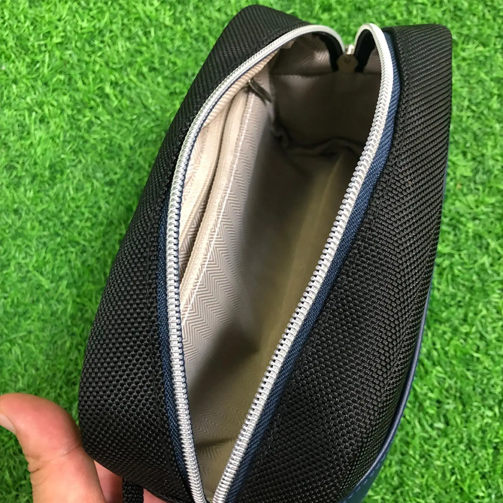 

Golf Ball Bag Zipper Bag for Men Women with Pocket Travel Organizer Water Resistant Golf Accessory Bag for Phones Cards Tees