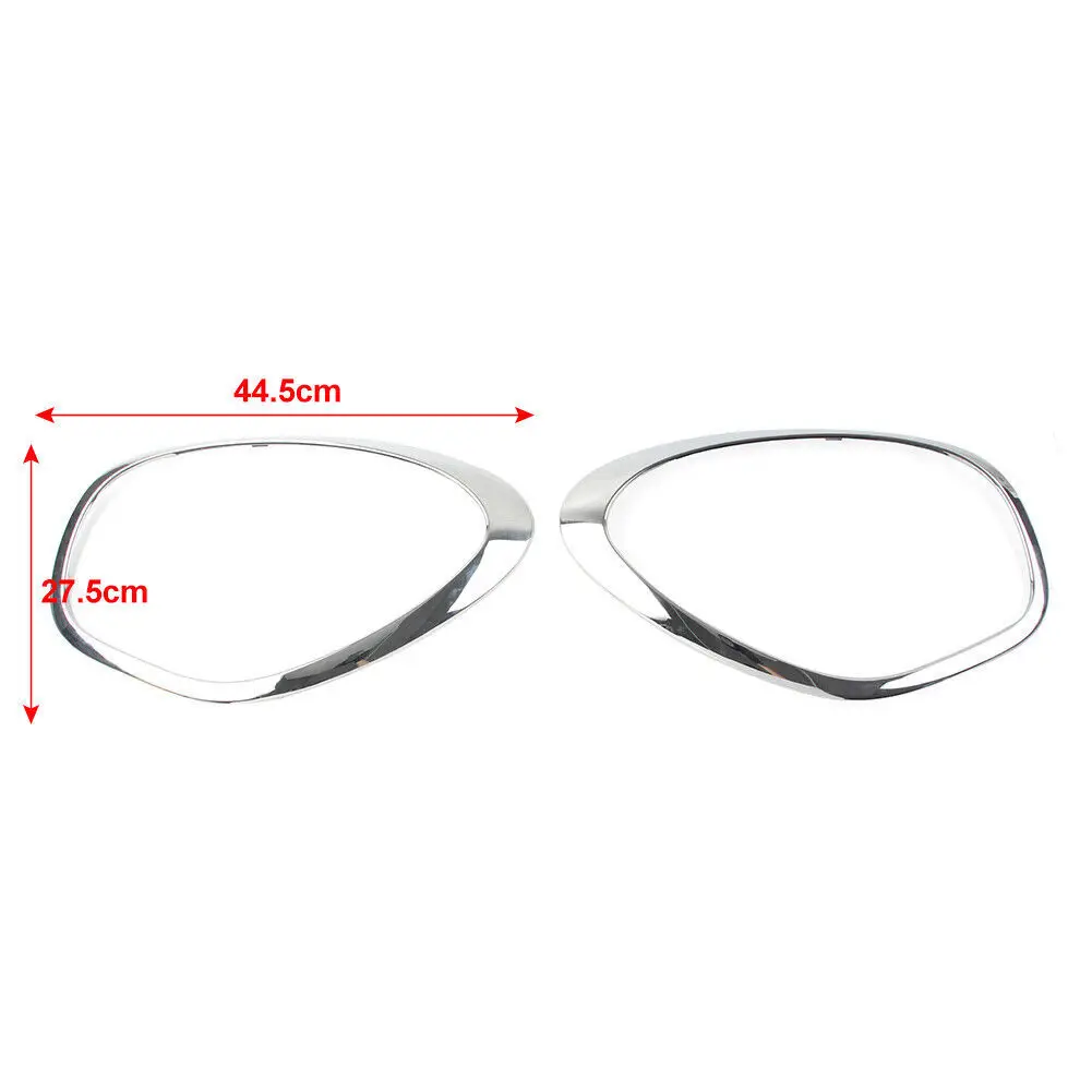 2PCS/1PC Gloss Black/Chrome Headlight Trim Bezel For MINI Cooper R60 R61 2011-2016 OE 51139801573 51139801574