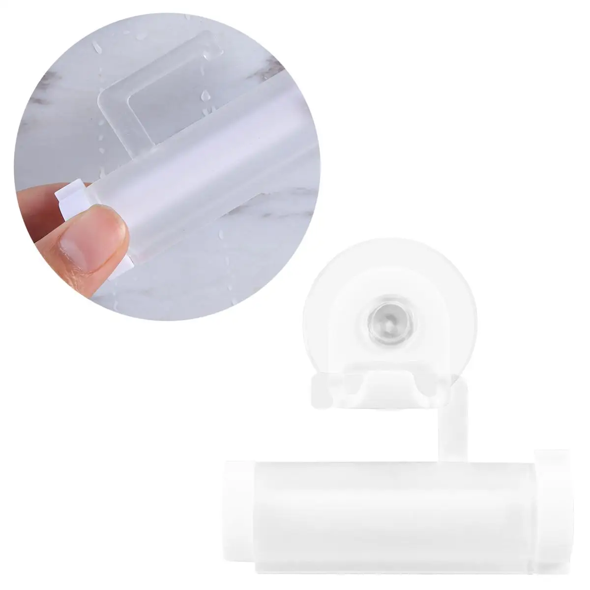 Rodillo exprimidor de pasta de dientes, dispensador reutilizable, soporte colgante de fuerte succión para tubos, loción, ungüento, pintura, ahorro de espacio