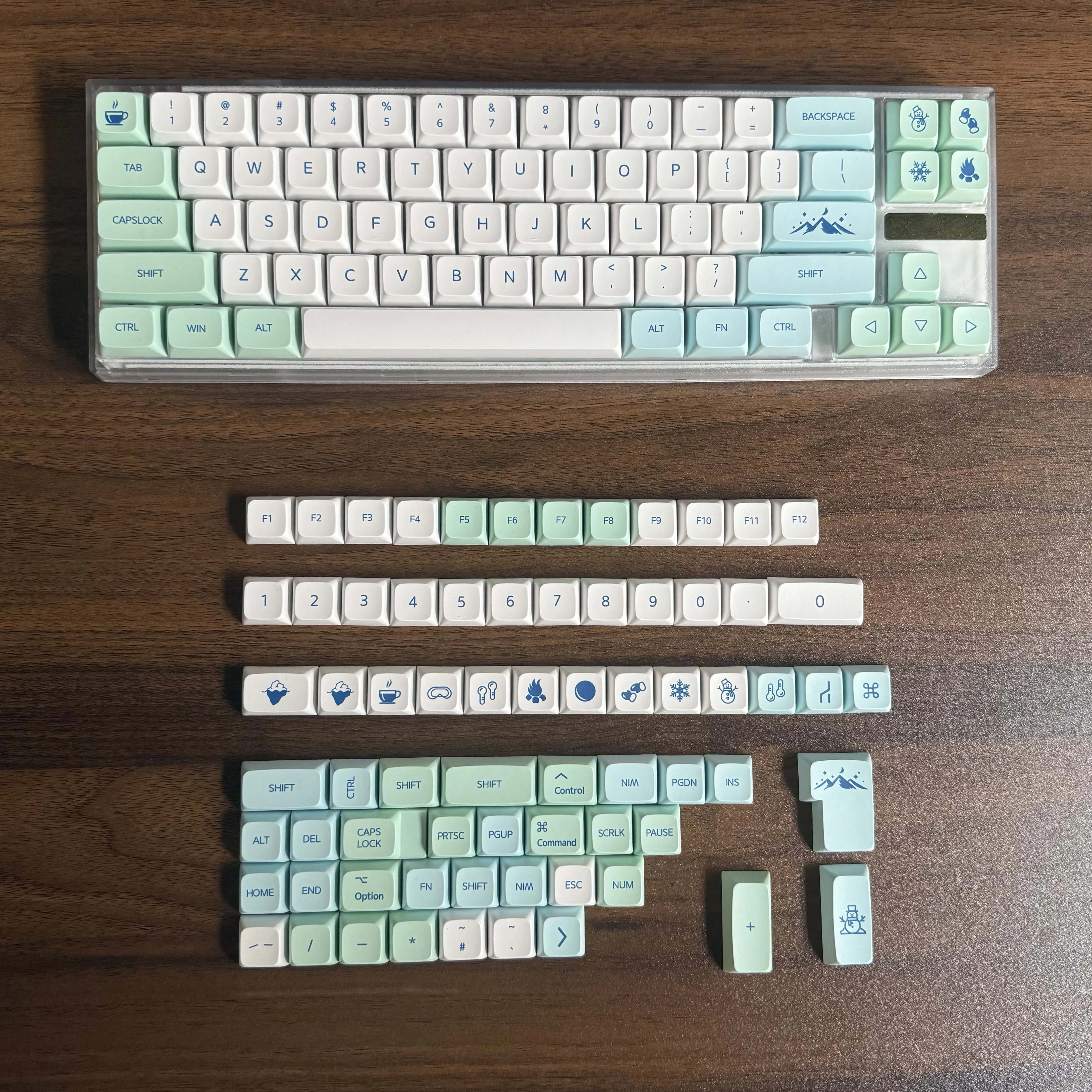 

Колпачки для механической клавиатуры на тему айсберга, ключ XDA, 139 клавиш для немецких, английских, русских, корейских, французских, португальских, PBT, колпачки для клавиш