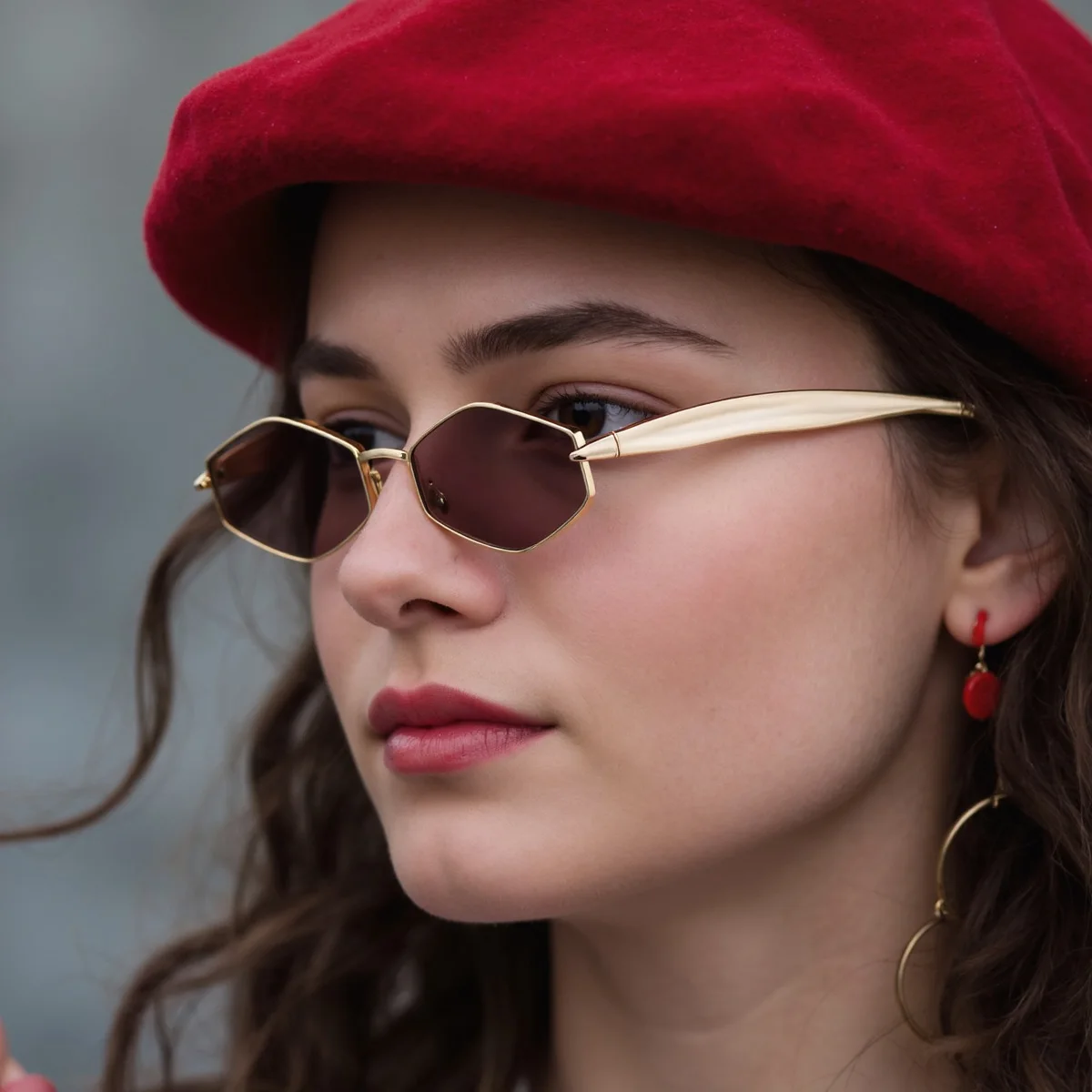

Designer Rhombus Sunglasses UV400 Anti-Reflective Vintage Gradient Unisex Fashion Shades Trendy Luxury Brand 2025 Style