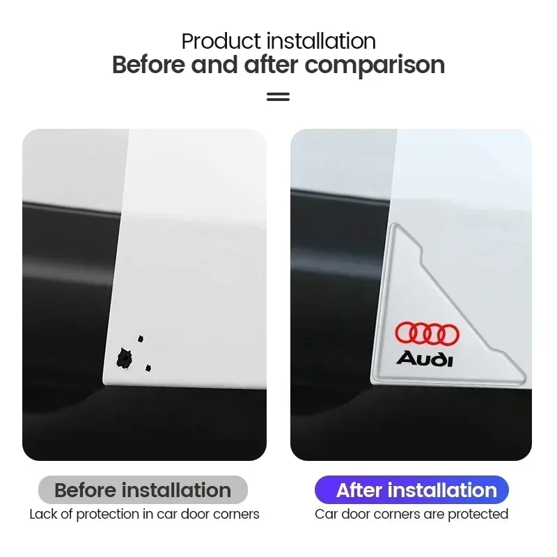 Car Door Corner Protection Decals Stickers Car Styling for  Audi Sline S1 S2 TT S3 Q7 S5 S6 S7 S8 Q3 Q5 S4 Q8 R8 Q2 Accessories