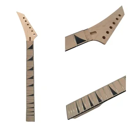 normal neck  Guitar Neck 24 fret 25.5inch Maple Fretboard Shark Fin Jackson DIY Reversed Head binding