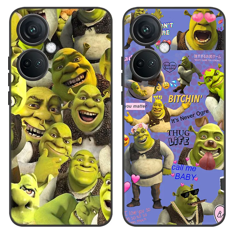 Cartoon Movie S-Shrek Cartoon Cover Black Phone Case For OnePlus Nord CE3 Lite 3 12 11 2T N30 CE2 N300 N200 10 9RT ACE 2V Pro 5G