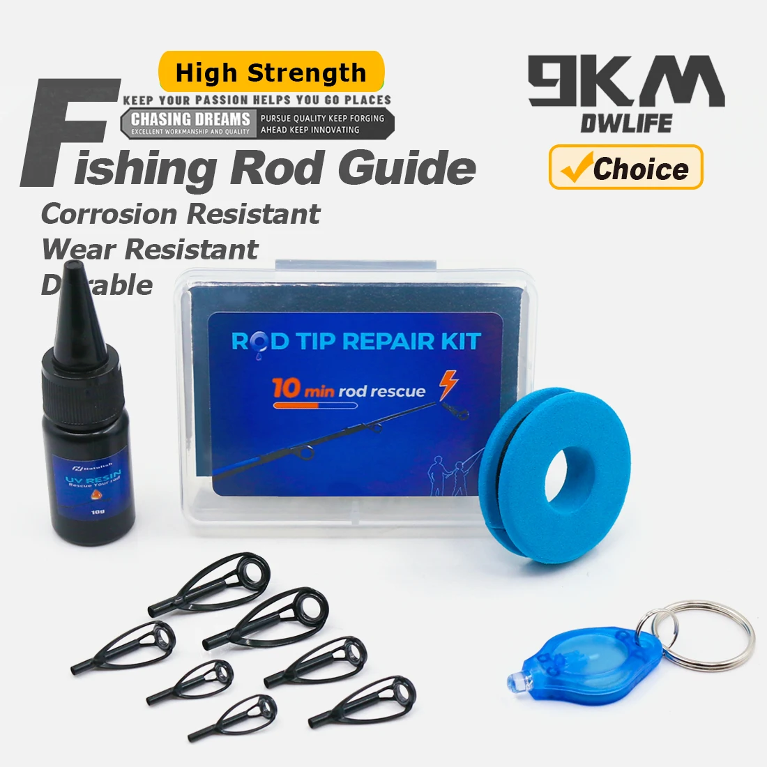 9KM 7Pcs Rod Tips R… - image