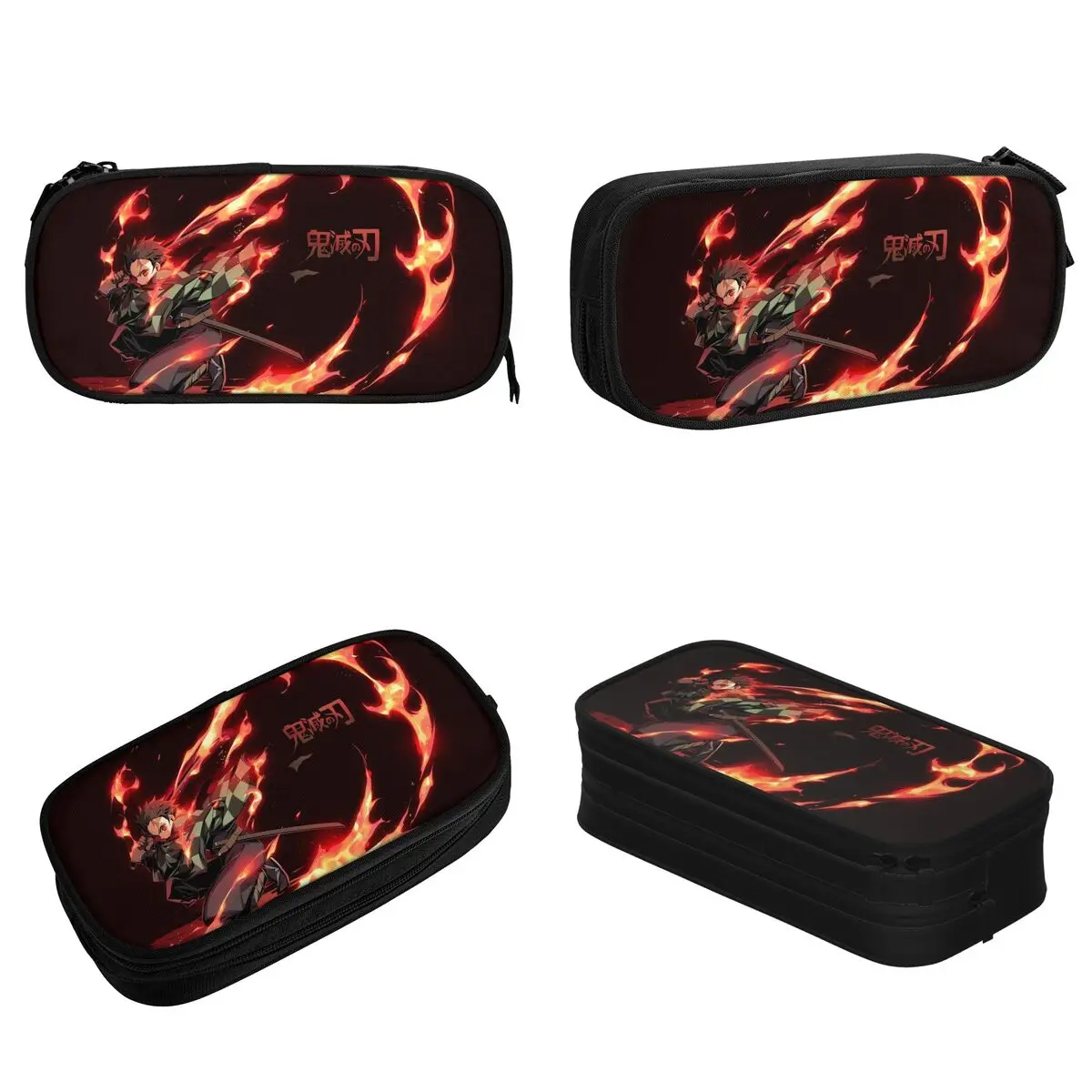 Kamado Tanjirou Pencil Cases Creative Kimetsu No Anime Pen Bag Girls Boys Big Capacity Students School Gifts Pencil Box