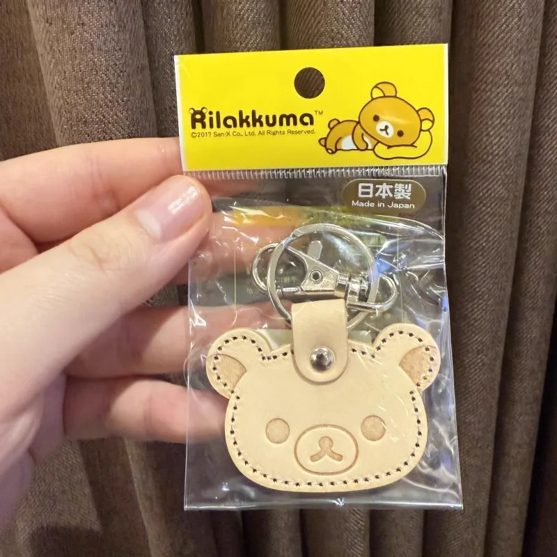 

Rilakkuma Leather Anti Lost Keychain Portable Bag Pendant for Going Out Accessories Creative Niche Toys Birthday Gift for Girls