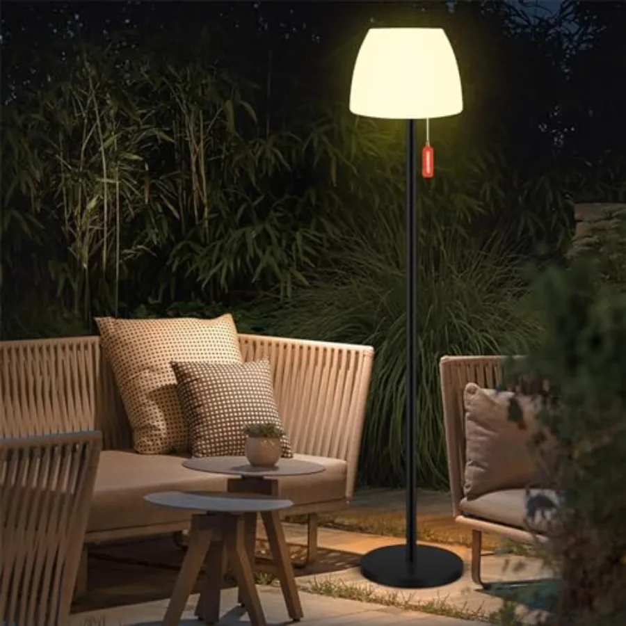 

Outdoor Floor Lamp Solar Outdoor Lamps for Patio Waterproof Shower LampLED Cordless Floor Lamp with Light Sensor Rechargeable D