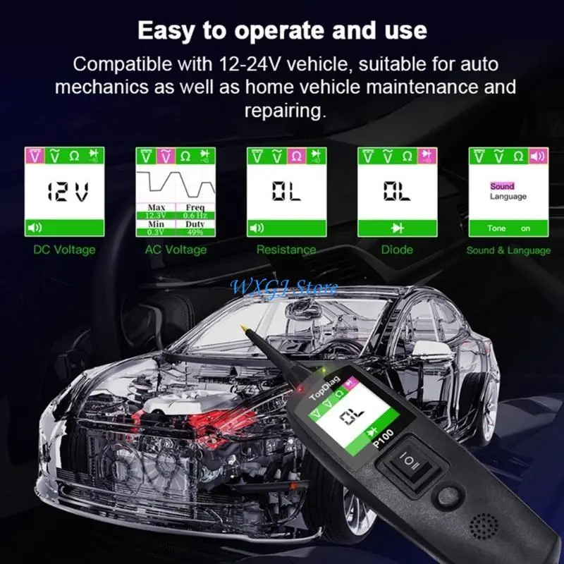 

37JE Electrical Circuit Tester Power Probe Pen Vehicle Power Diagnostic Analysis Tool