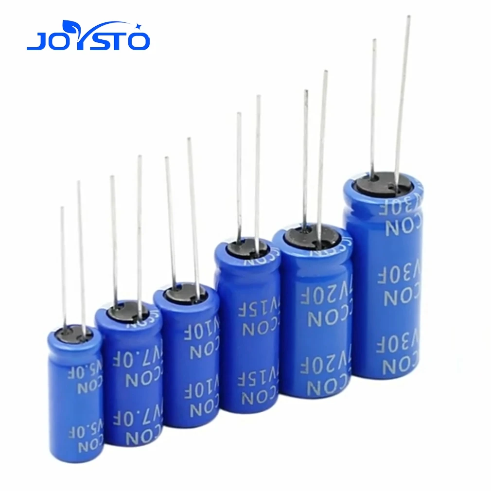 5PCS Original Supercapacitor 2.7V 1.0F 1.5F 2.0F 3.3F 4.0F 5.0F 7.0F 10F 15F 20F 30F Farad Capacitor 6.3*12 8*12 10*21 10*16MM