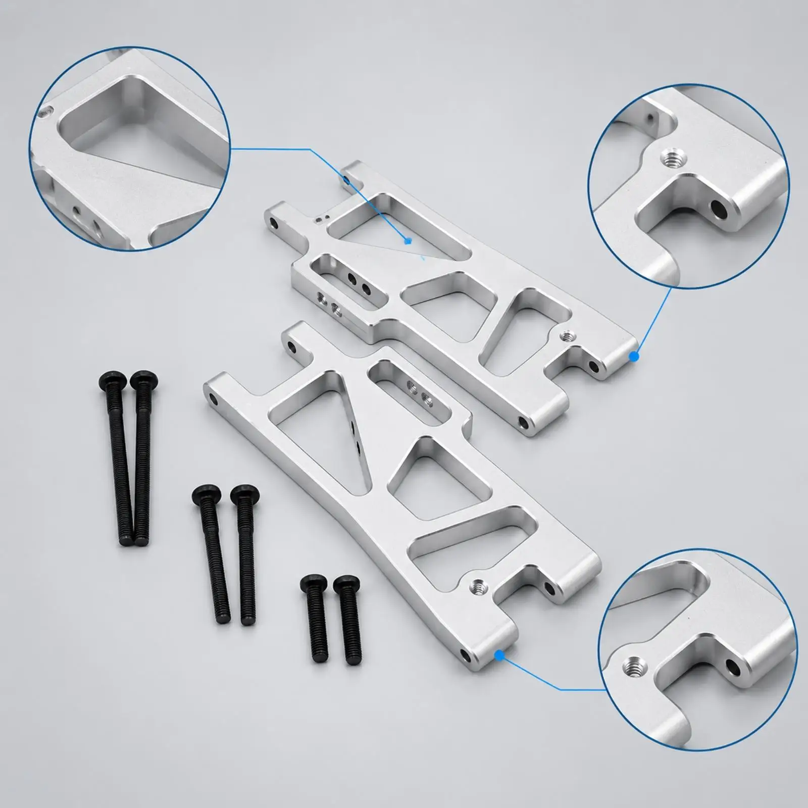 RC Car Upgrade Part Upgraded Front Lower Control-Arm Upgrade Assembly Metal Front Lower Hanging Control Arms Lightweight