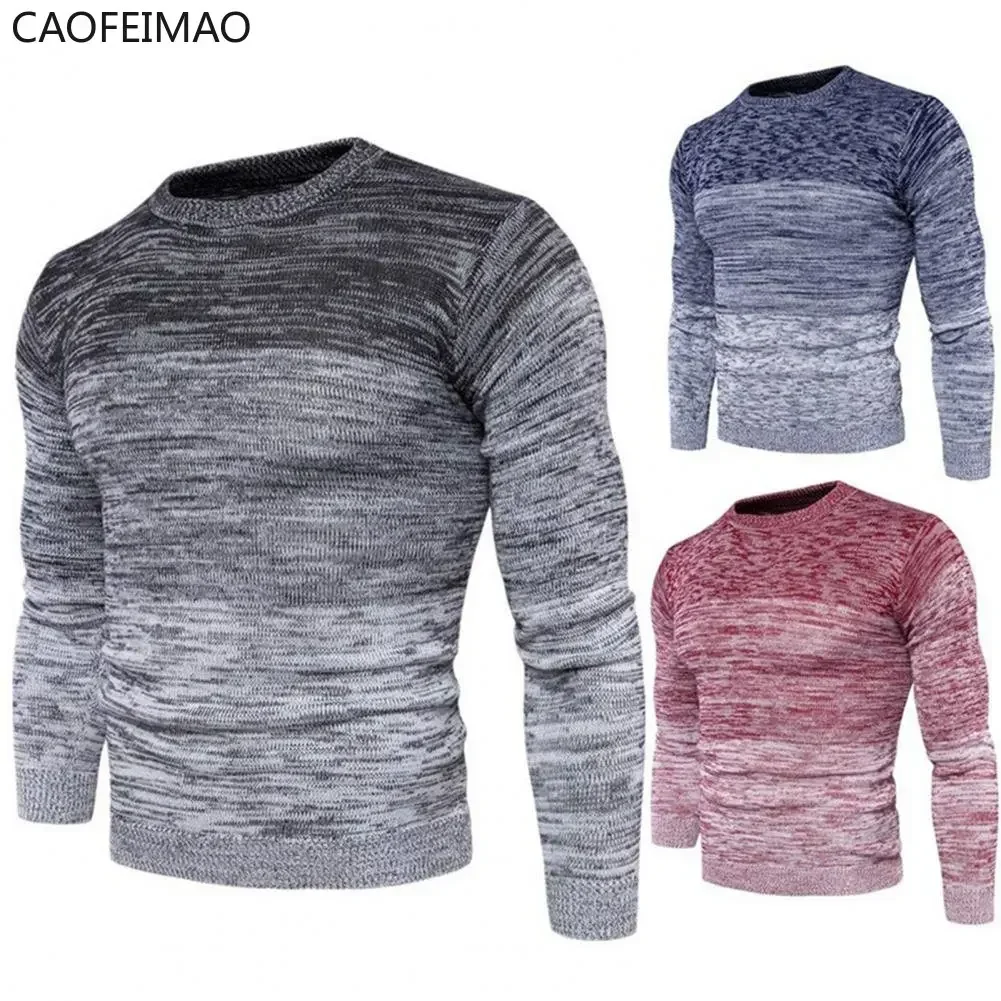 

Autumn Winter Sweater Men Patchwork Warm Knitted Pullover Top Men Sweater Men Clothing кофта мужская pull homme свитер мужской