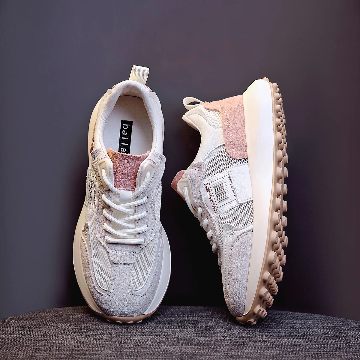 Dames Zomer Hardloopschoen 2023 Luxe Merk Vrijetijdsschoenen Voor Dames Mesh Ademend Platform Designer Roze Dames Sneakers