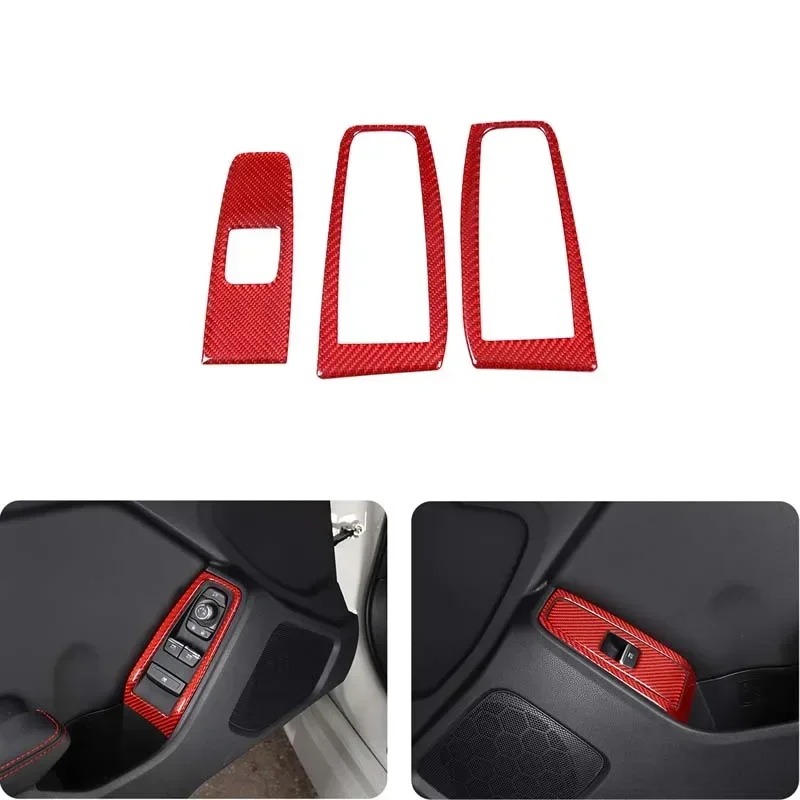 

For 2022 Subaru BRZ glass lift switch stickers interior styling decoration accessories soft carbon fiber glass lift switch frame