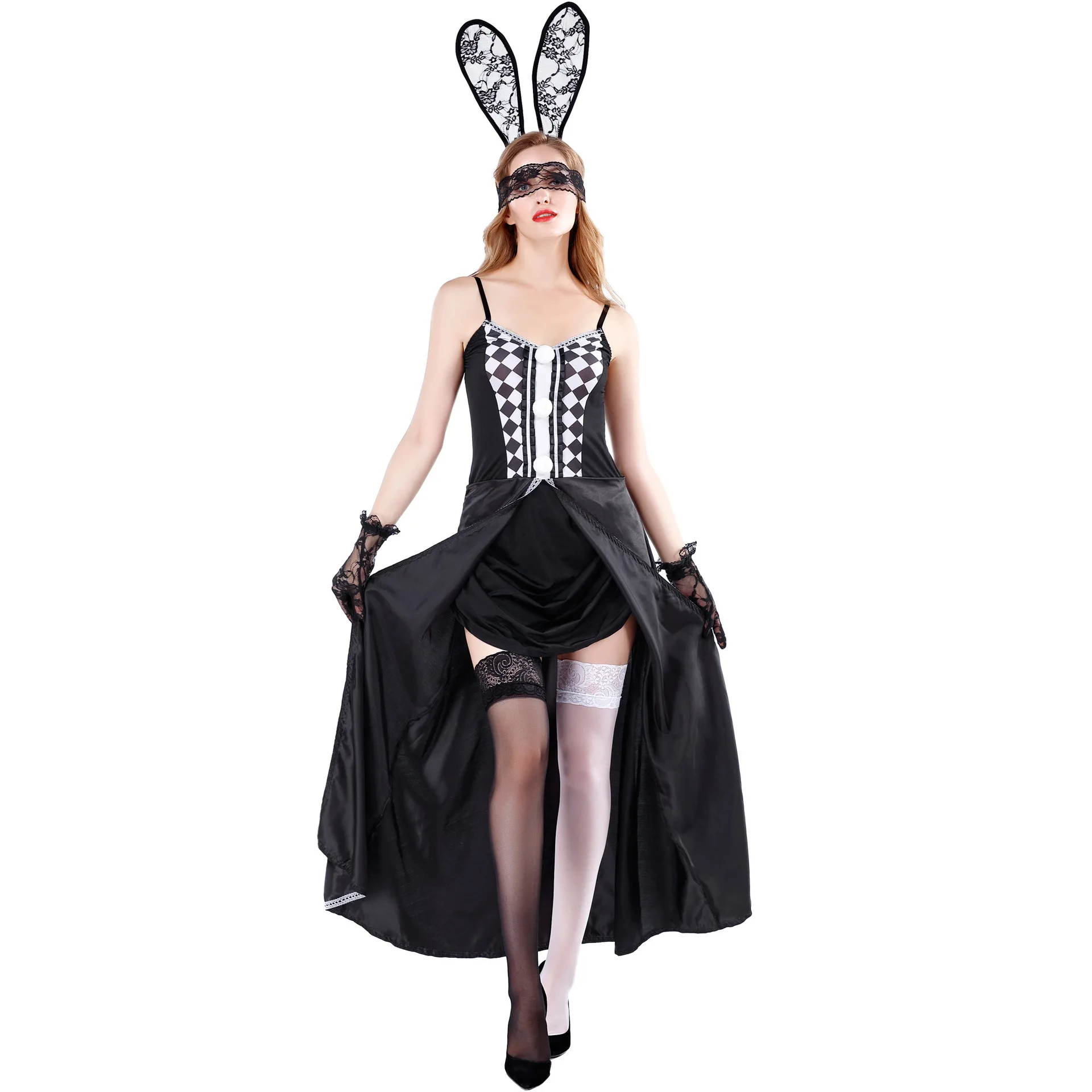 

Rabbit Costume Women Halloween Party Performance Nightclub Bar Stage Clothing Accessories for Hallowwen Carnival Party