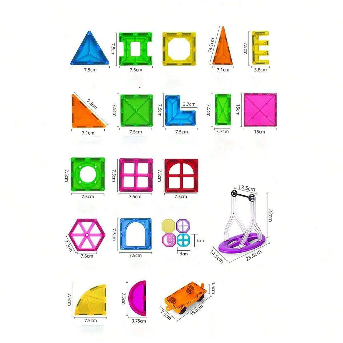 DIY Model Designer Construction Magnetic Building Block Toys Set Magnet Block Tiles Montessori Educational Toys For Kids Gifts