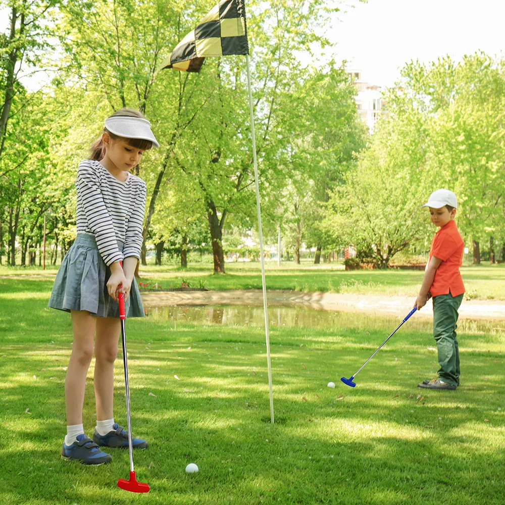 Mini palos De Golf De tamaño personalizado, palo De Golf con eje De acero, cabeza De goma y agarre, garantía De calidad De 10 piezas