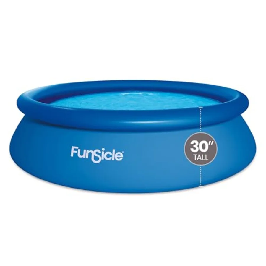 10 Fuß x 30 Zoll Quickset runder aufblasbarer Ringoberteil für den Außenbereich, oberirdisches Schwimmbad-Set mit Pumpe und Typ I-Patronenfilter