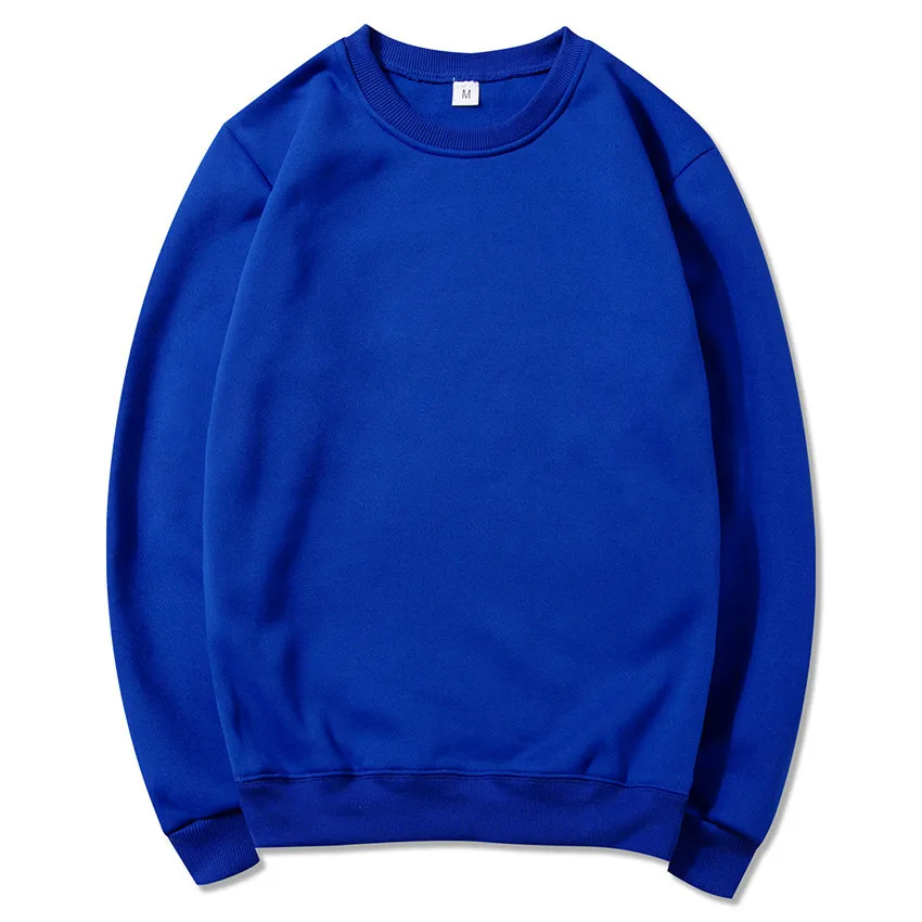 Men\'s Autumn Winter Basic Crewneck Sweatshirt Men/Women Color Loose Fit Soft Oversized Pullover