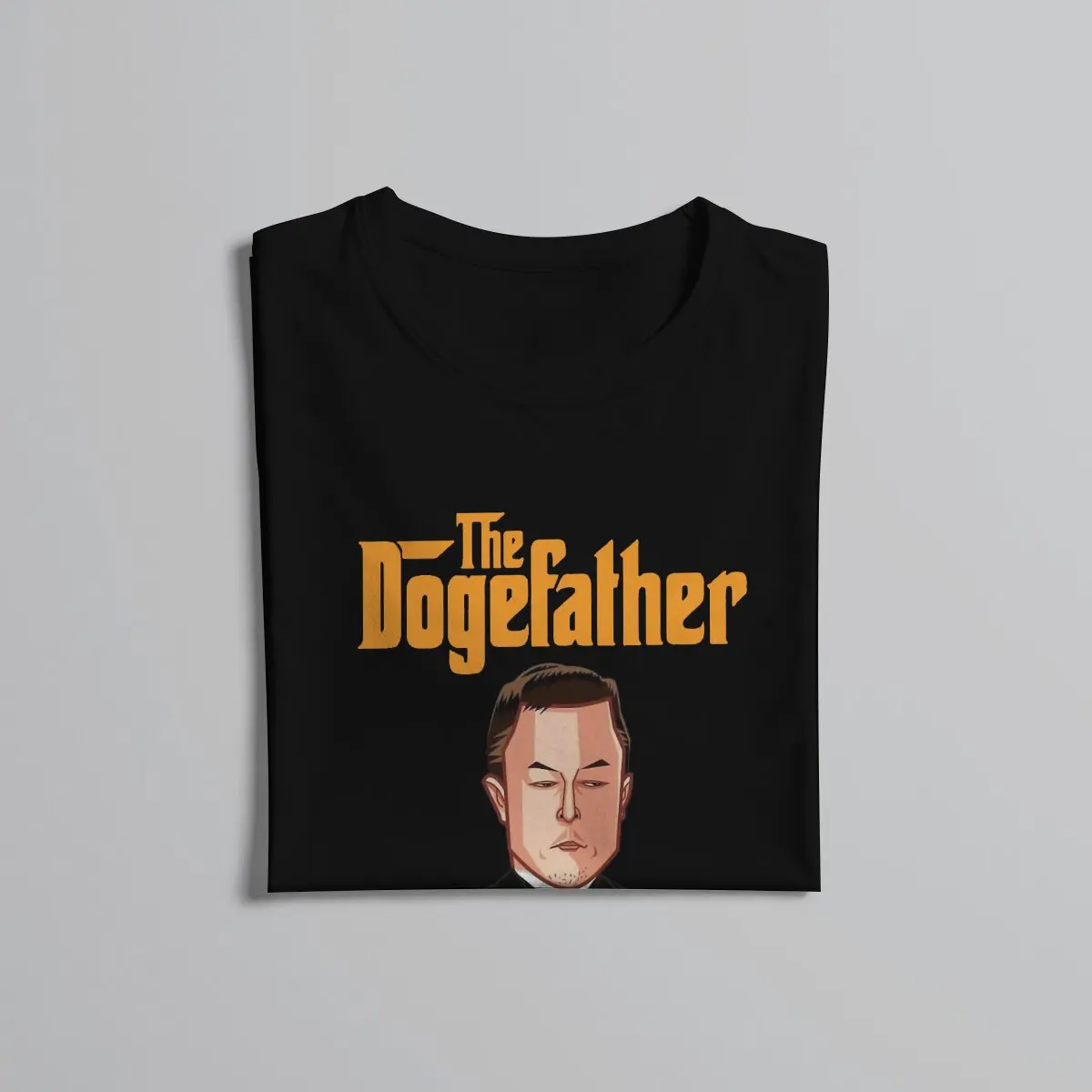 The DogeFather Elon Musk Men TShirt Shiba Inu Crypto Coin O Neck Tops Polyester T Shirt Humor Birthday Gifts