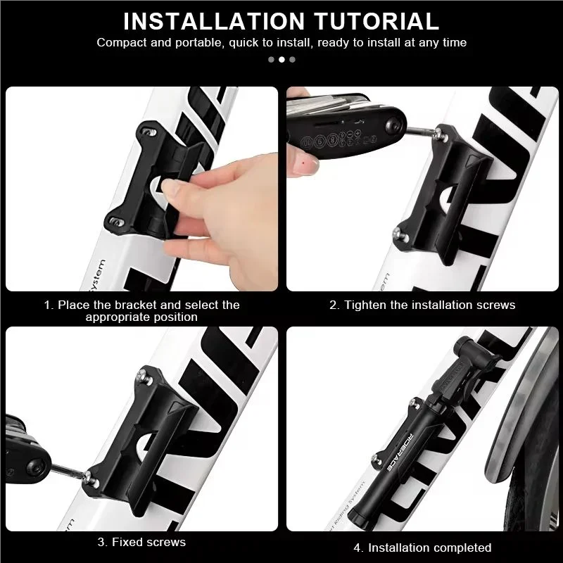 Tragbare 2-Wege-Handfahrradpumpe, Mini-Fahrradreifenfüller für Schrader- und Presta-Ventile, leichte Luftpumpe für MTB Mountain Road – Detail 7