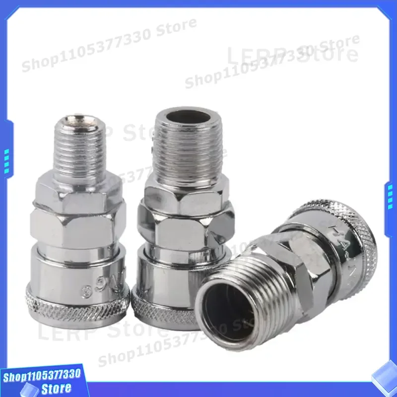SM-40 Quick Mount Pneumatic Air Compressor Connector 1/2 Inch Female Coupler Plug Receptacle SS304 Stainless Steel SUS