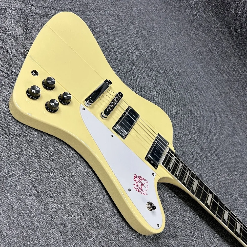 

Free Shipping Milk Yellow Electric Guitar Rosewood Fretboard 22 Frets HH Pickups