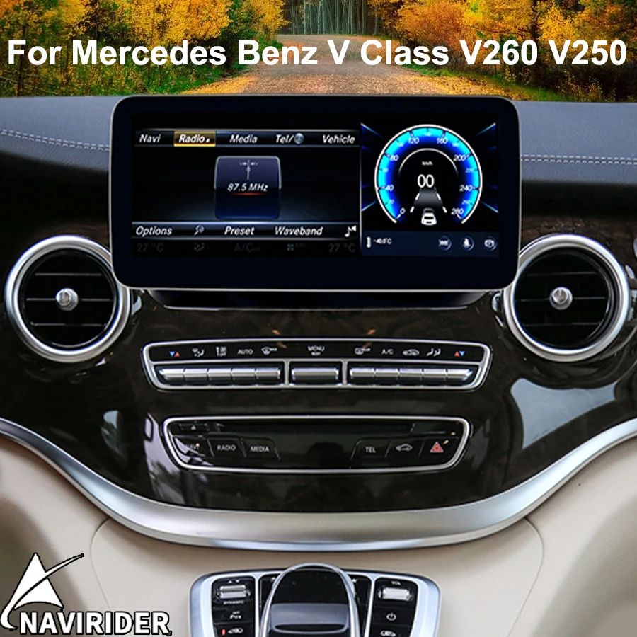 12,3 "Android Qled Bildschirm Für Mercedes Benz V Klasse 2019 V260 V250 W447 2017 2019 GPS CARPLAY Auto Radio multimedia Video Player