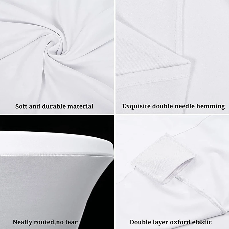 3 PCS Elastic Table Cover Polyester For Bistro Table Reinforcement In The Foot Area Stretch Cover For Bar Tables