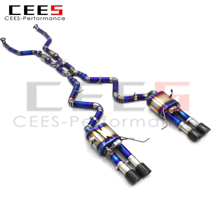 CEES Exhaust Pipe System Assembly for BMW M3 E90/E92/E93 4.0L 2008-2013 Titanium Exhaust Pipe Muffler  Valve Control Catback